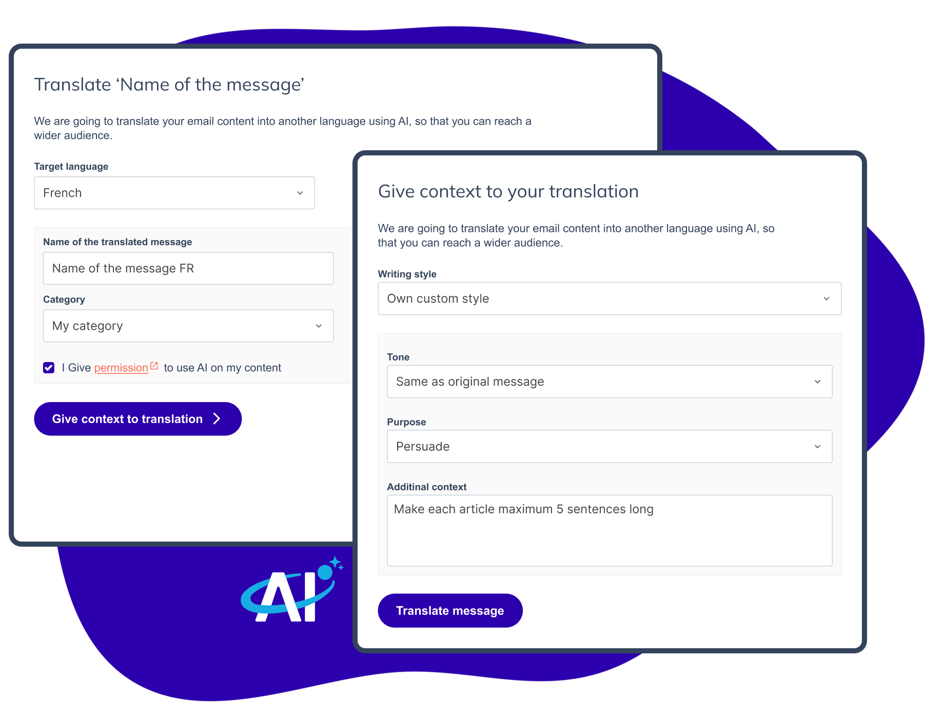 Multilingual campaigns in one click