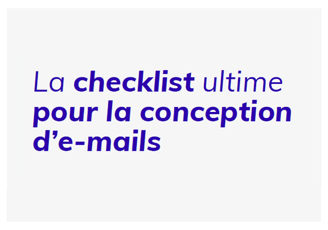 Couverture de la check-list ultime pour la conception d’e-mails