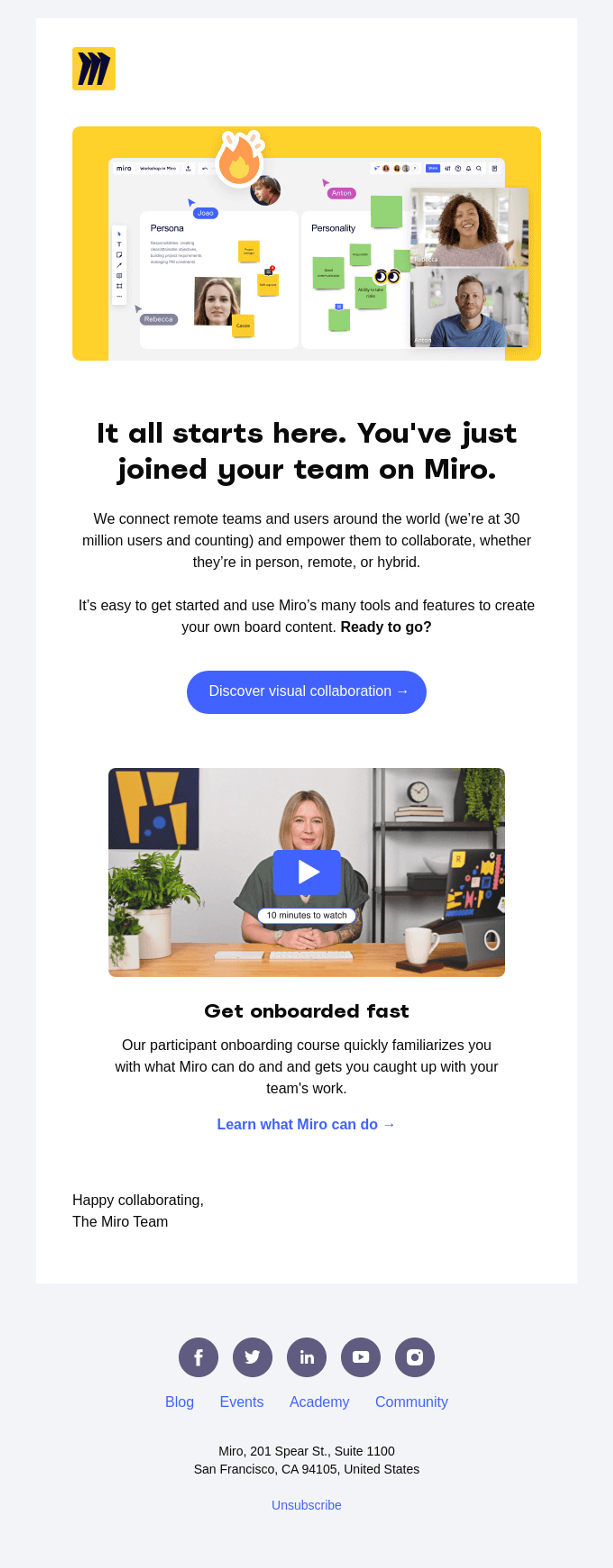 Subject: Welcome to Miro. Let’s collaborate.