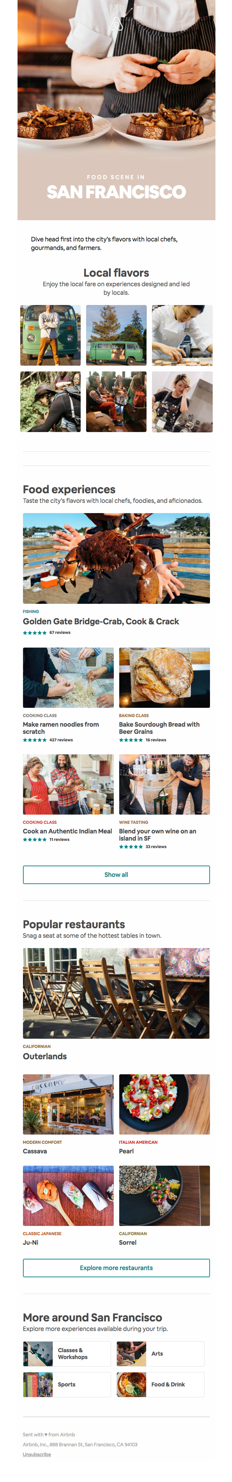 Subject: Flavors of San Francisco