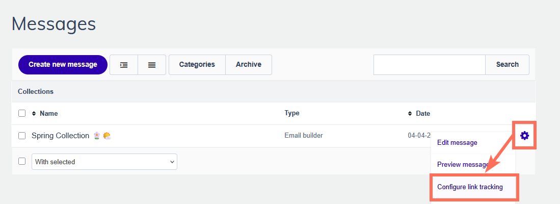 Link tracking