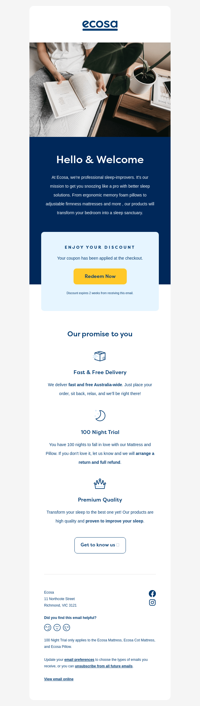 Welcome mail