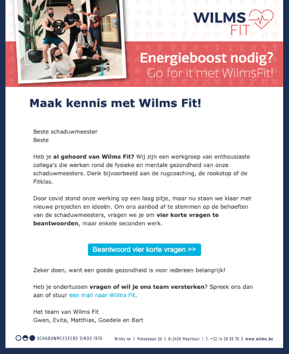Team Wilms nieuwsflits – Wilms Fit